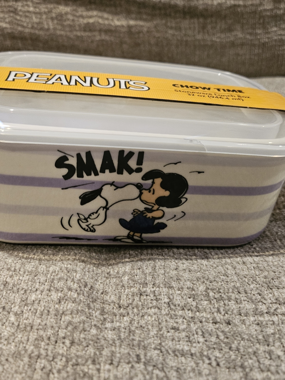 Peanuts Snoopy Food Storage Container, Clear & Purple